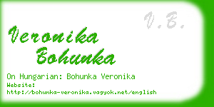 veronika bohunka business card